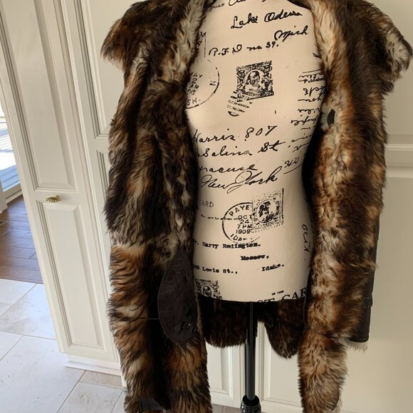 Beautiful Toscany Real Shearling Lamb Coat Size Small - Picture 6 of 9